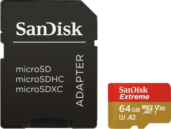 SanDisk MicroSDXC Extreme 64GB 160MB/s + SD Adapter