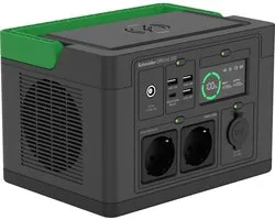 Schneider OffGrid Portable Power Station 330 - Li-Ion accu, LCD, 2x stopcontact, 3x USB-A, 1x USB-C, 1x 12V, wireless charging pad