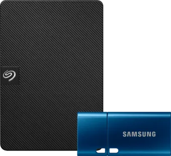 Seagate Expansion Portable 5TB + Samsung USB-C Flash Drive 6