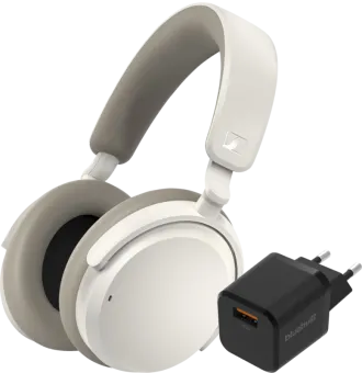 Sennheiser Accentum Wireless Wit+ BlueBuilt Quick Charge Oplader met Usb A Poort 18W Zwart
