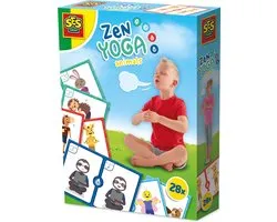 SES Creative 02407 - Zen Yoga Kaarten - Ademhalingsoefeningen - Mindfulness voor kinderen - 28 voorbeeldkaarten - Oefeningen bij emoties zoals blij of boos