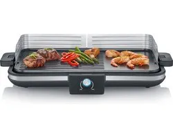 Severin PG 8564, Plancha - Tafelgrill - glad en geribbeld oppervlak - binnen en buiten - 230 degC