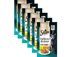 Sheba Kattenvoer - Delices du Jour - Gevogelte in Saus - Natvoer - 36x50g