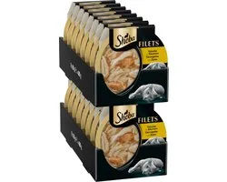 Sheba Kattenvoer - Filets - Gevogelte en zalm in saus - 16x60g