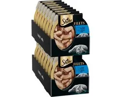 Sheba Kattenvoer - Filets - Tonijn en kip in saus - 16x60g