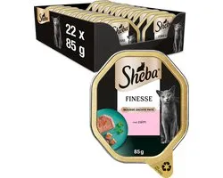 Sheba Kattenvoer - Finesse Mousse - Zalm - kuipjes 22x85g