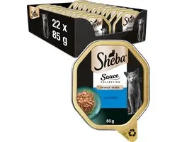 Sheba Kattenvoer - Sauce Collection - Tonijn - Kuipjes - 22x85g