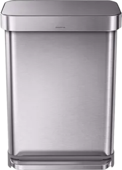 Simplehuman Rectangular Liner Pocket 55 Liter Rvs