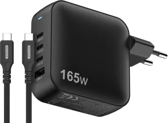 Sitecom 165W GaN Power Delivery Wandoplader + Sitecom USB-C naar USB-C Kabel 2m