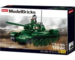 Sluban M38-B0982 - Russische Tank T34-85 - 497 onderdelen - Bouwdoos