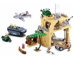Sluban M38-B1111 - De Slag om Iwo Jima - ARMY - 1107 onderdelen - Bouwdoos