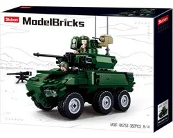 Sluban Model Bricks - 6x6 Gepantserd Voertuig