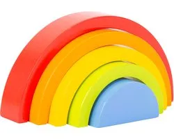 Small Foot - Houten Bouwblokken Regenboog, 5dlg.