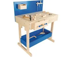 Small Foot - Houten Speelgoedwerkbank Blauw met Accessoires