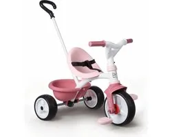 Smoby Be Move Roze - Driewieler met duwstang
