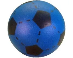 Softbal foam - voetbal print - blauw - zacht - diameter 20 cm - speelgoed ballen