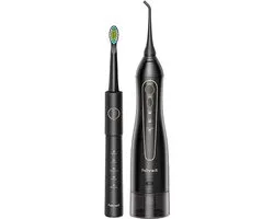 Sonic tandenborstel met tip set en waterfossiel FairyWill FW-5020E + FW-E11 (zwart)