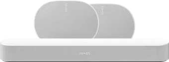 Sonos Beam Gen2 Wit + 2x Era 300 Wit