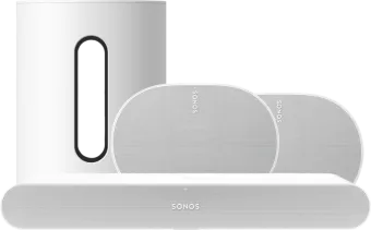 Sonos Ray Wit + 2x Era 300 Wit + Sub Mini Wit