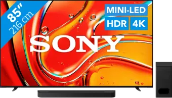 Sony 85" Bravia 7 4K QLED XR Mini-led (2024) + Sony Bravia Theatre Bar 6 Zwart