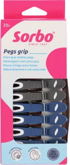 Sorbo Wasknijpers met Extra Grip - Kunststof - UV-Protectie - 20 Stuks Sorbo Wasknijpers met Extra Grip - Kunststof - UV-Protectie - 20 Stuks