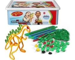 Spaghetteez - Bouwbox 200pcs - Flexibele Bouwstaafjes - Speelgoed 5,6,7,8 Jaar Jongens en Meisjes- Constructie Speelgoed- Montessori Speelgoed- Educatief Speelgoed