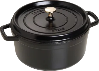 Staub Ronde Stoof-/Braadpan 24 cm Zwart