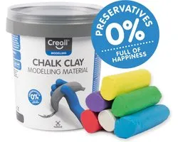Stoepkrijtklei creall 6 stuks 6 kleuren 125 gram | Set a 6 emmer