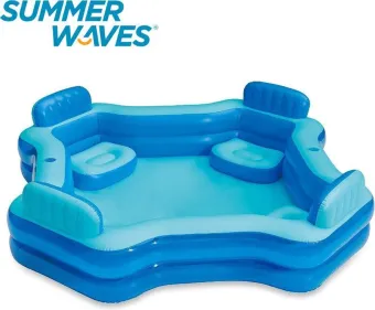 Summer Waves Opblaaszwembad | Deluxe Comfort | 267 x 267 x 66 cm | Blauw Summer Waves Opblaaszwembad | Deluxe Comfort | 267 x 267 x 66 cm | Blauw