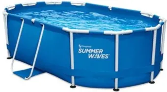 SUMMER WAVES ZWEMBAD ACTIVE OVAL FRAME 300 X 200 X 84 CM + FILTERPOMP SUMMER WAVES ZWEMBAD ACTIVE OVAL FRAME 300 X 200 X 84 CM + FILTERPOMP