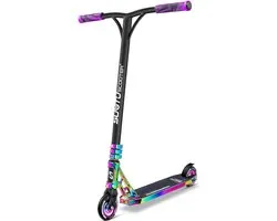 Suotu Stuntstep Professioneel - Step 8+ Jaar - 110mm - Speelgoed Jongens/Meisjes - Kinderstep - ABEC-9 - 100KG - Aluminium - NEO/Rainbow/Zwart