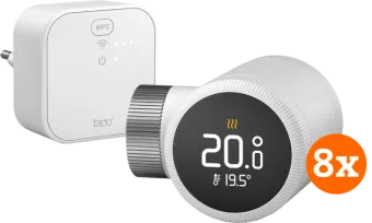 Tado Slimme Radiatorknop X - Startpakket 8-Pack