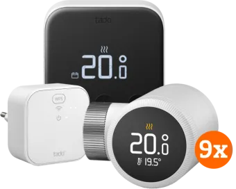Tado Slimme Thermostaat X Startpakket + 9 radiatorknoppen