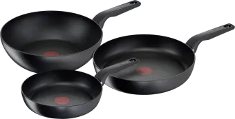 Tefal Hard Titanium Pro Koekenpannenset 24 + 28 cm + Wokpan