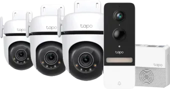 TP-Link Tapo C520WS 3-pack + Smart Battery Video Doorbell D230S1