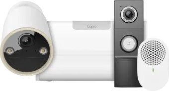 TP-Link Tapo H500 Smart HomeBase + C460 + D235 Smart Battery & Wired Doorbell