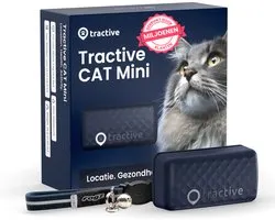 Tractive CAT Mini - GPS Gezondheid & Activity Tracker voor katten - Inclusief Rogz kat halsband - Donkerblauw
