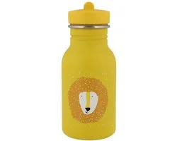 Trixie Drinkfles - Mr. Lion - RVS Waterfles voor kinderen - 350ml - Lekvrije Fles - Geel - Leeuw