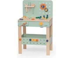 Trixie Houten Werkbank - Educatief - Houten speelgoed - Motoriek- Pretend Play - Voor Peuters & Kleuters