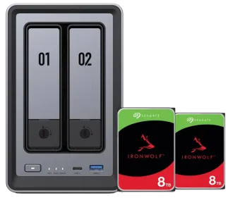 UGREEN NASync DXP2800, Seagate Ironwolf 8TB Duo Pack