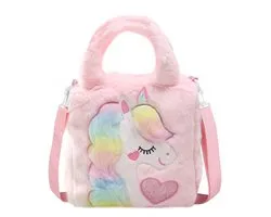 Unicorn Schoudertas - Roze | 23 x 23 x 9 cm | Polyester / Acryl | Fashion Favorite