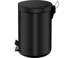 V-Part - Pedaalemmer 3 liter - Steel - zwart - Prullenbak