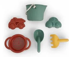 Viking Toys RE:LINE - Emmer Set Met Voertuigzandvormpjes - De Set Bevat 1 Schepje, 1 Harkje, 1 Emmer En 2 Zandvormpjes - Gemaakt Van 100% Gerecycled Plastic - Geschikt Vanaf 1 Jaar