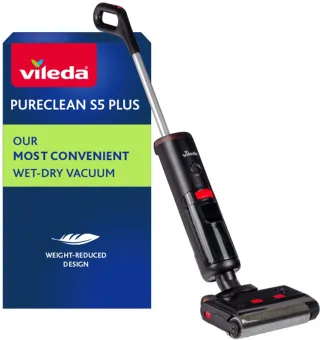 Vileda PureClean S5 Plus - Nat Droog Stofzuiger - Snoerloze stofzuiger - Steelstofzuiger Vileda PureClean S5 Plus - Nat Droog Stofzuiger - Snoerloze stofzuiger - Steelstofzuiger