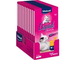 Vitakraft Liquid Snack - kip - 11x6 stuks (66 stuks) 66x15 gram