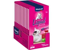 Vitakraft Liquid Snack - rund - 11x6 stuks (66 stuks) - 66x15 gram