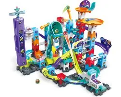 VTech Marble Rush Space Magnetic Mission Set XL300E Knikkerbaan - 120 Onderdelen - Incl. 10 Knikkers met Licht- en Geluidseffecten - Speelgoed 4 t/m 12 Jaar