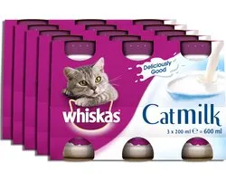 Whiskas Kattenmelk - Kattensnacks - 15 flesjes x 200ml