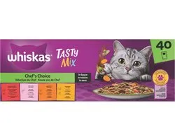 Whiskas Kattenvoer - Adult 1+ - Tasty Mix Keuze Chef in Saus - 40x85g
