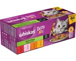 Whiskas Kattenvoer - Adult 1+ - Tasty Mix Keuze Chef in Saus - 60x85g